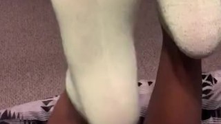 Teen socks up close after class ASMR