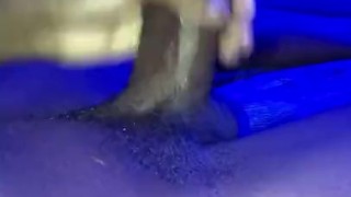 Jerking cock until huge creamy cumshot 
