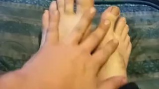 Sexy clean male feet 