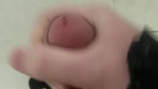 Busting a cumshot at work.