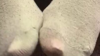 Teen girl socks up close ASMR