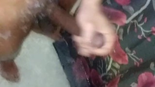 STROKING SLOW MOTION IN THE SHOWER