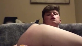 blond twink enjoys his big toy