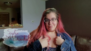 CUSTOM VIDEO TEASER - Chubby Redhead Burps and Strips down to Panties