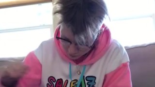 Petting a cute dog ALMOST CAUGHT