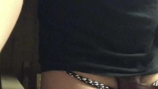 trying out my new, tiny THONGS
