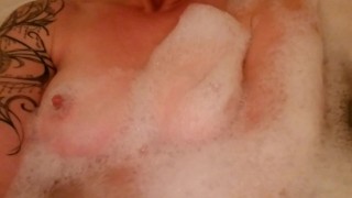 bath tub soap tease