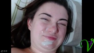 Yet another massive facial for Ms. Vixen
