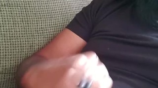 Watch me cum on my black shirt