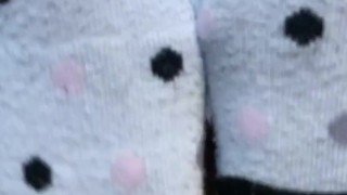 girl socks up close ASMR 