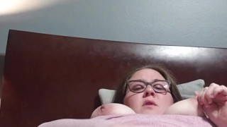 Sexy wife masturbates before work