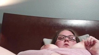 Sexy wife masturbates before work
