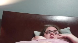 Sexy wife masturbates before work