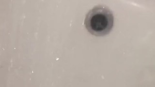 stroking my fat cock in the shower 