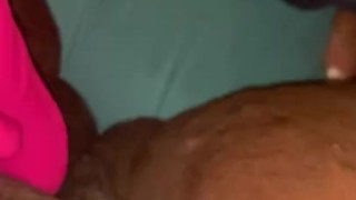 Chubby Ebony Toys Pussy Little Pink Vibrator