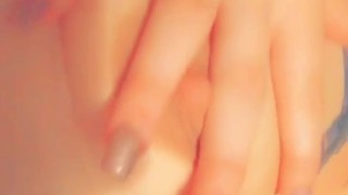 Pretty White Girl Playing With Soft Pretty Nipples & Boobs 