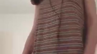 Geeky Nerdy Redhead shows her white panties