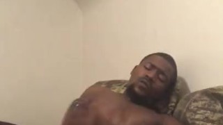 Stroking dick on bed to chill music 