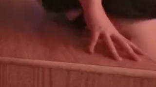 Slut Boy fingers and uses spidercock on his ass