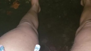 Girls Standing Steamy Late Night Piss Outside