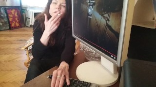 Worship to my feet when I am smoking and listen to my song - OlgaNovem