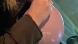 Sexy Cam Girl Smoking And Filling Up A Balloon