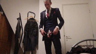 Preview - Suited Twink Cums w Dress Shoes