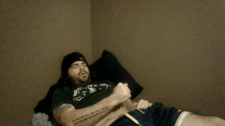 Uncut Dad Bod Cock Catches Cum