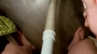 Hoover sucks me off with ruined cumshot