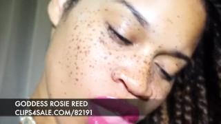 Goddess Rosie Reed Ebony Goddess Pink Lipgloss Lipstick Fetish JOI