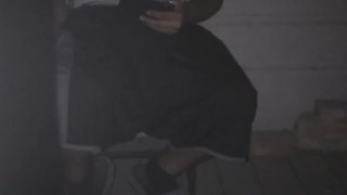 Jerkin off outside
