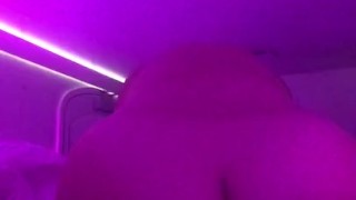 Riding a vibrator on a work trip