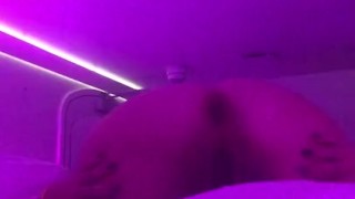 Riding a vibrator on a work trip