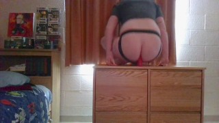 Needy Johnny Ryder plays with his dildo and cums