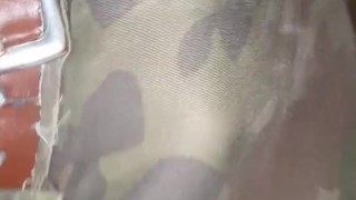 Soldier Rubs One Out In His Uniform Heavy Breathing