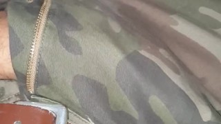Soldier Rubs One Out In His Uniform Heavy Breathing