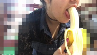Deepthroating A Long Banana.