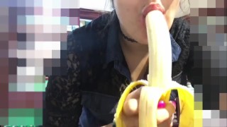 Deepthroating A Long Banana.