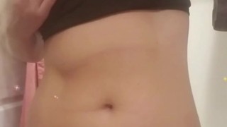 Sexy Milf licks tits pussy tease