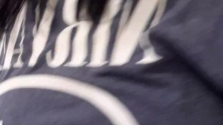 Grunge girl masturbates in public mall bathroom 