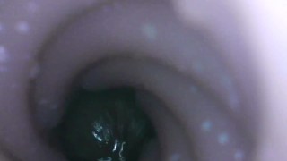View From Inside Fleshlite During Creampie