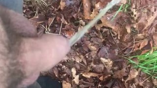 Pissing in public outdoors