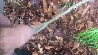 Pissing in public outdoors