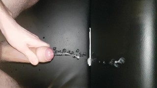 pissing the carpet and cum afterwards