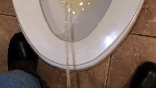 Public Piss with the Toilet seat down!!!