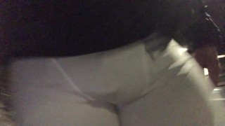 late evening - walking home after Gym in Compression Shorts