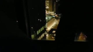 My Cock Was So Hard Jerking Off In Hotel Skyrise, Loud Sexy Guy Orgasm Cum