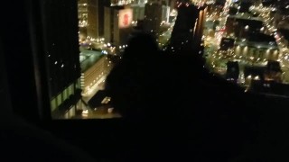 My Cock Was So Hard Jerking Off In Hotel Skyrise, Loud Sexy Guy Orgasm Cum