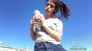 Giant Messy Mukbang Food Stuffing Bloated Belly FETISH