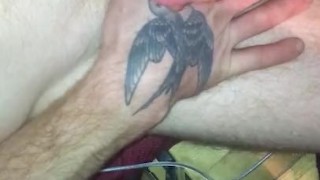 Quick jerk off with cumshot finish 